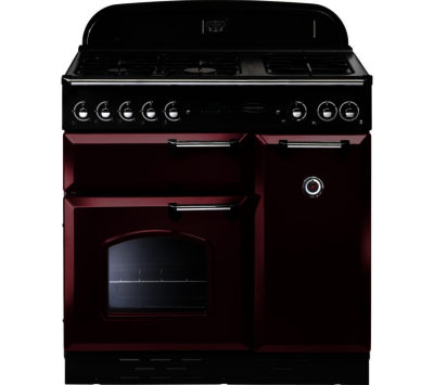 RANGEMASTER  Classic 90 Gas Range Cooker - Cranberry & Chrome